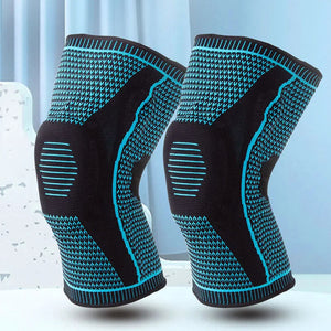 Patellar Knee Compression Sleeve Brace With Silicone Pad And Springs 1005008703526913-Red X2-M