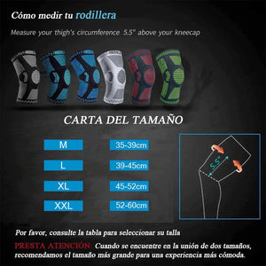 Patellar Knee Compression Sleeve Brace With Silicone Pad And Springs 1005008703526913-Red X2-M