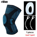 Patellar Knee Compression Sleeve Brace With Silicone Pad And Springs 1005008703526913-Red X2-M