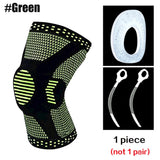 Patellar Knee Compression Sleeve Brace With Silicone Pad And Springs 1005008703526913-Red X2-M