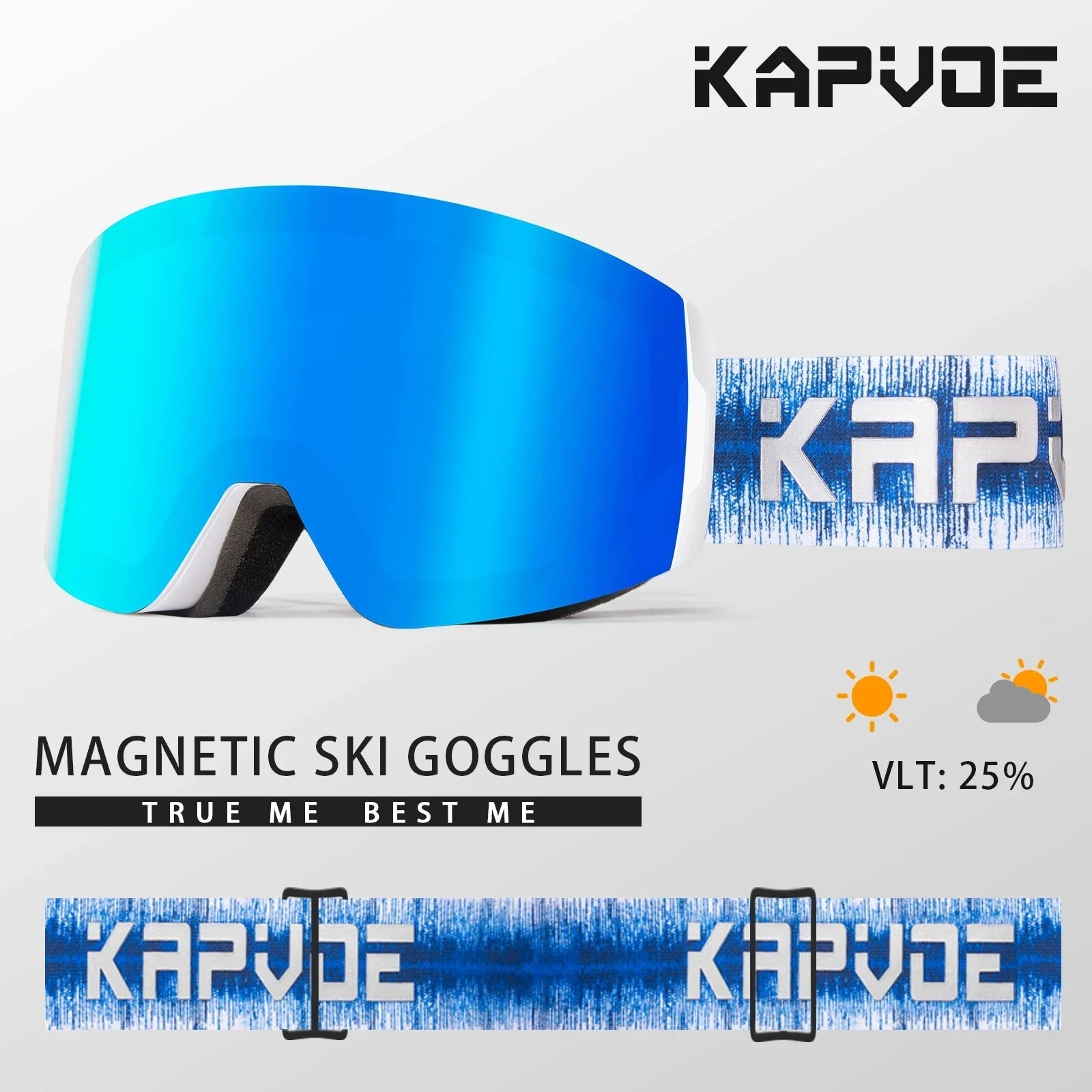 Photochromic Magnetic Ski Goggles With Anti Fog Uv400 Lenses 1005007360922362-Photochromic-RE-01