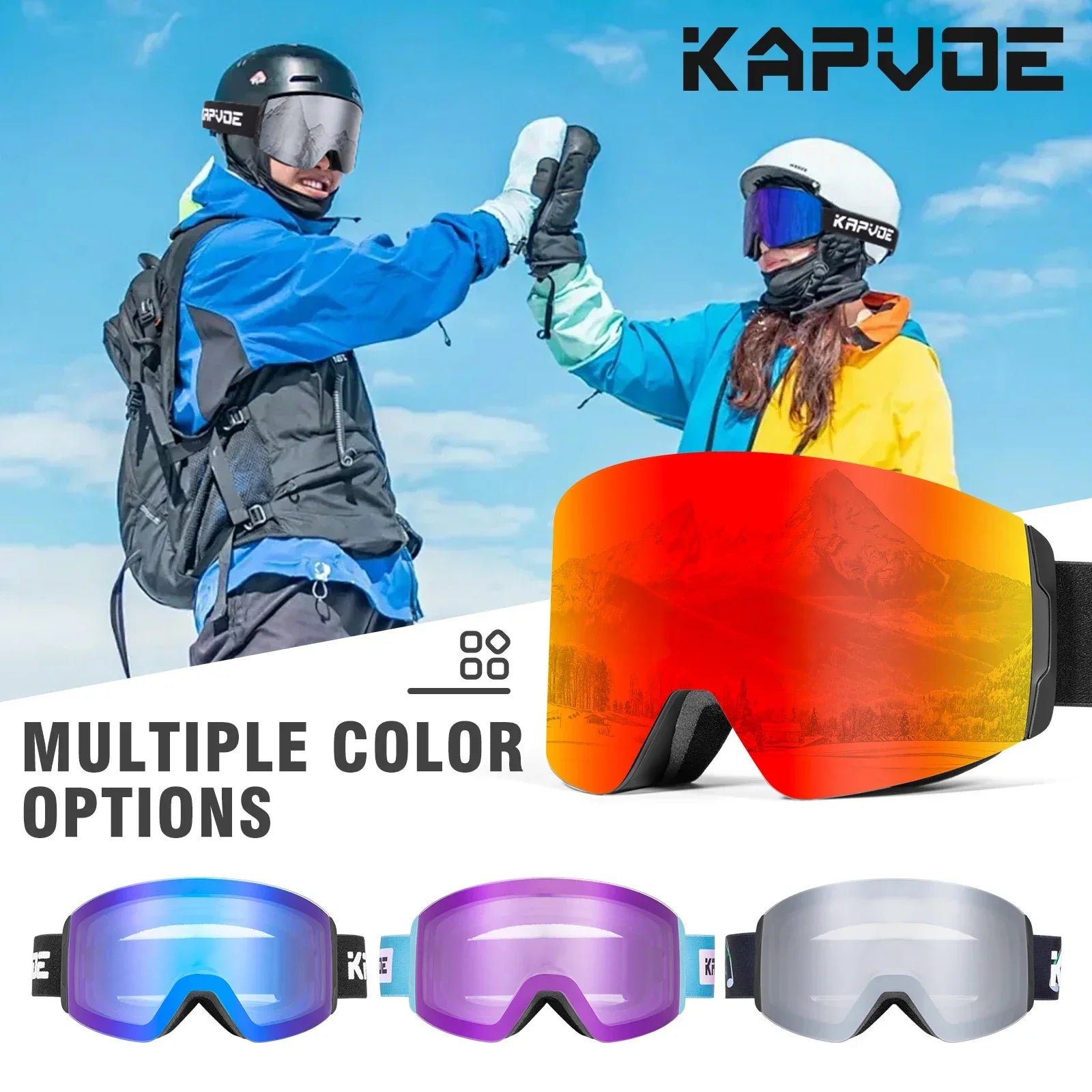 Photochromic Magnetic Ski Goggles With Anti Fog Uv400 Lenses 1005007360922362-Photochromic-RE-01