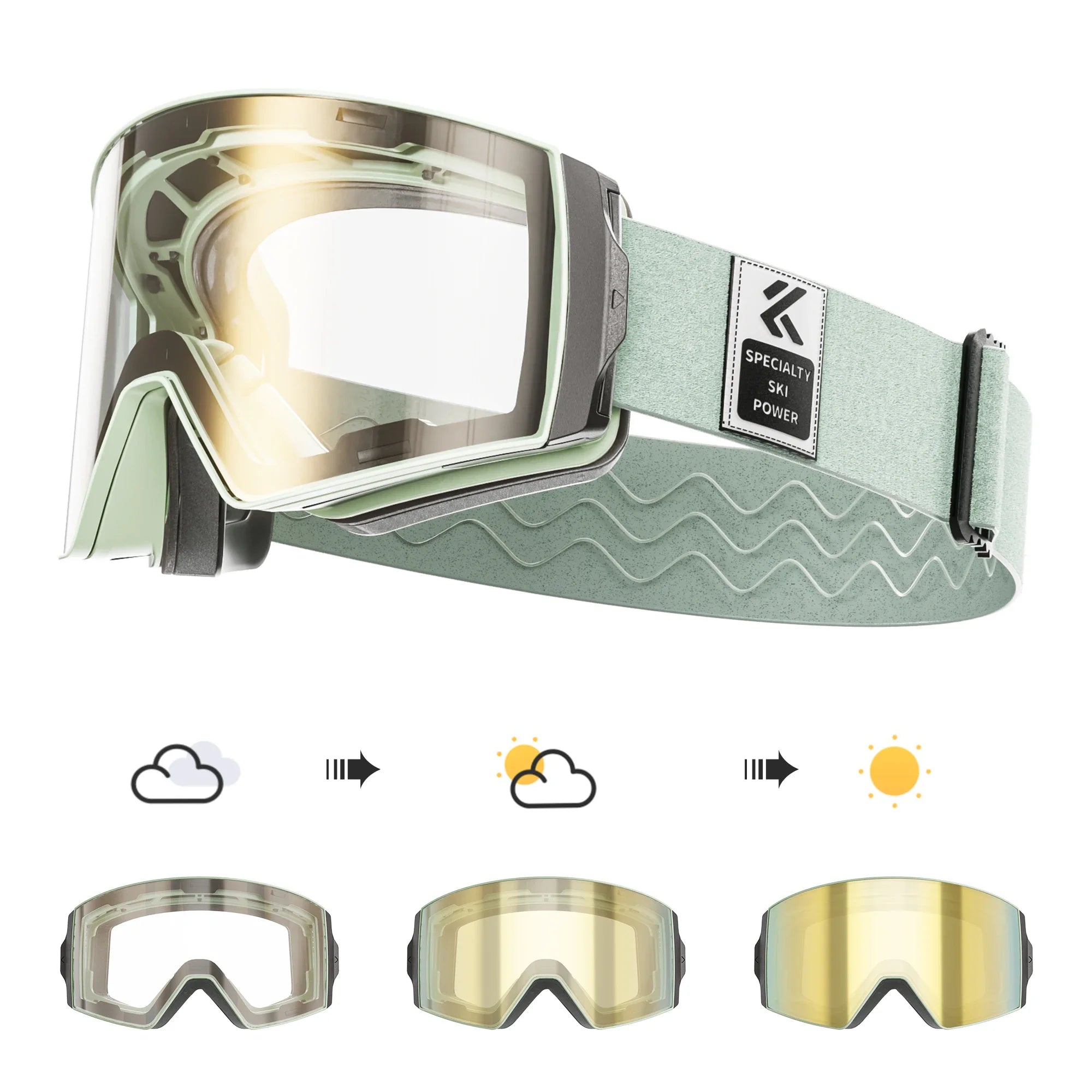 Photochromic Otg Ski Goggles With Magnetic Lens Uv400 Anti Fog 1005008169217334-DZ-K721-Q-01