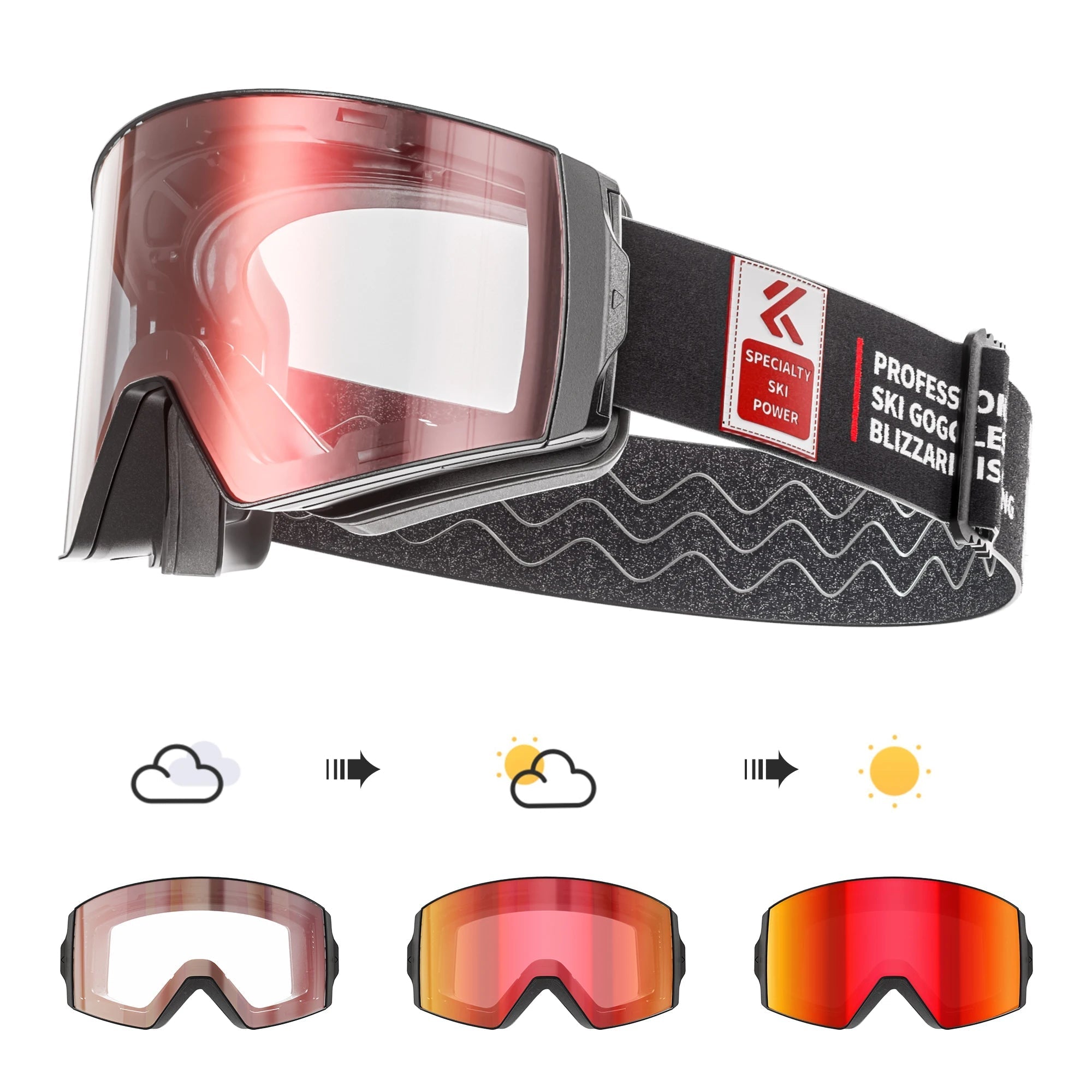Photochromic Otg Ski Goggles With Magnetic Lens Uv400 Anti Fog 1005008169217334-DZ-K721-Q-01