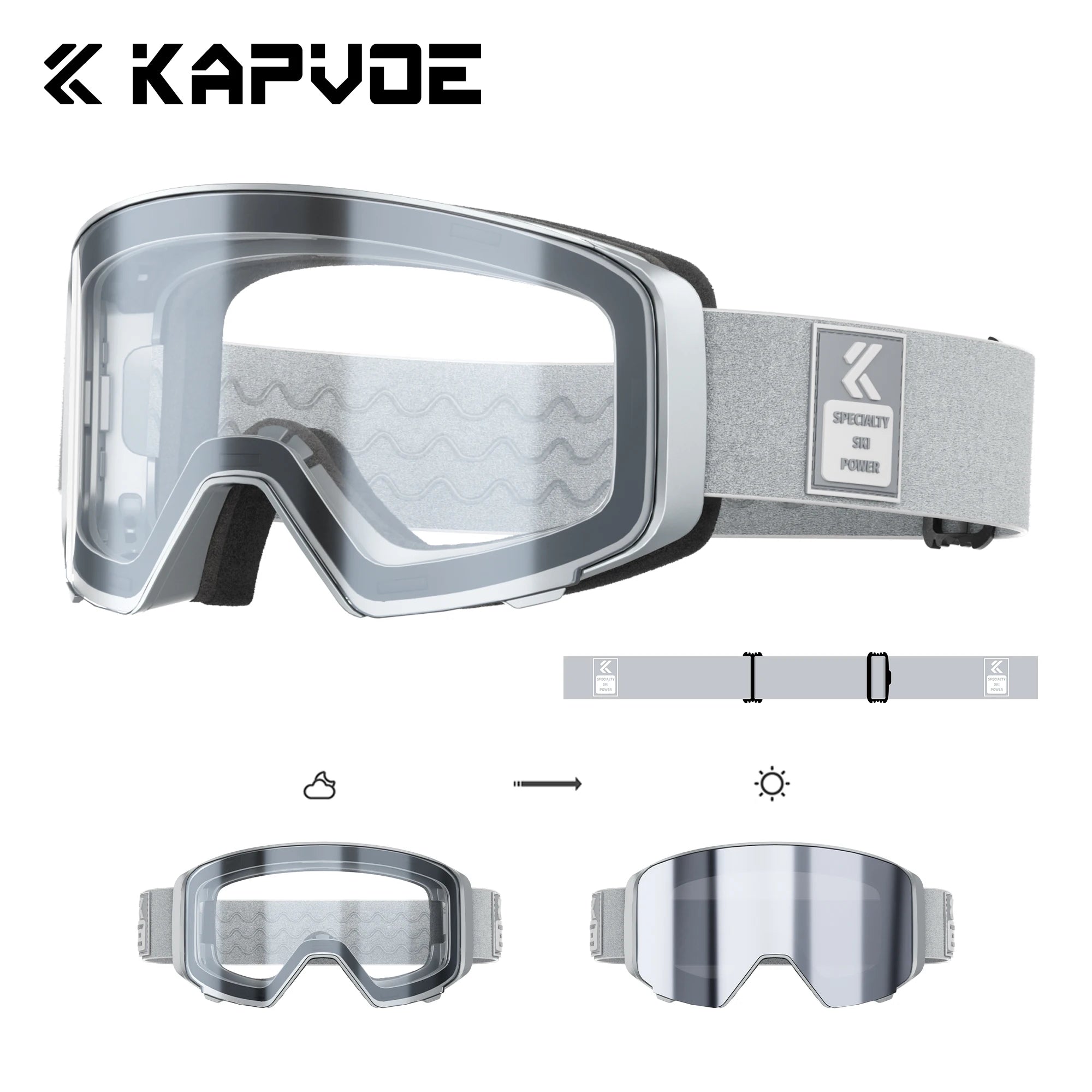 Photochromic Otg Ski Goggles With Magnetic Lens Uv400 Anti Fog 1005008169217334-DZ-K721-Q-01