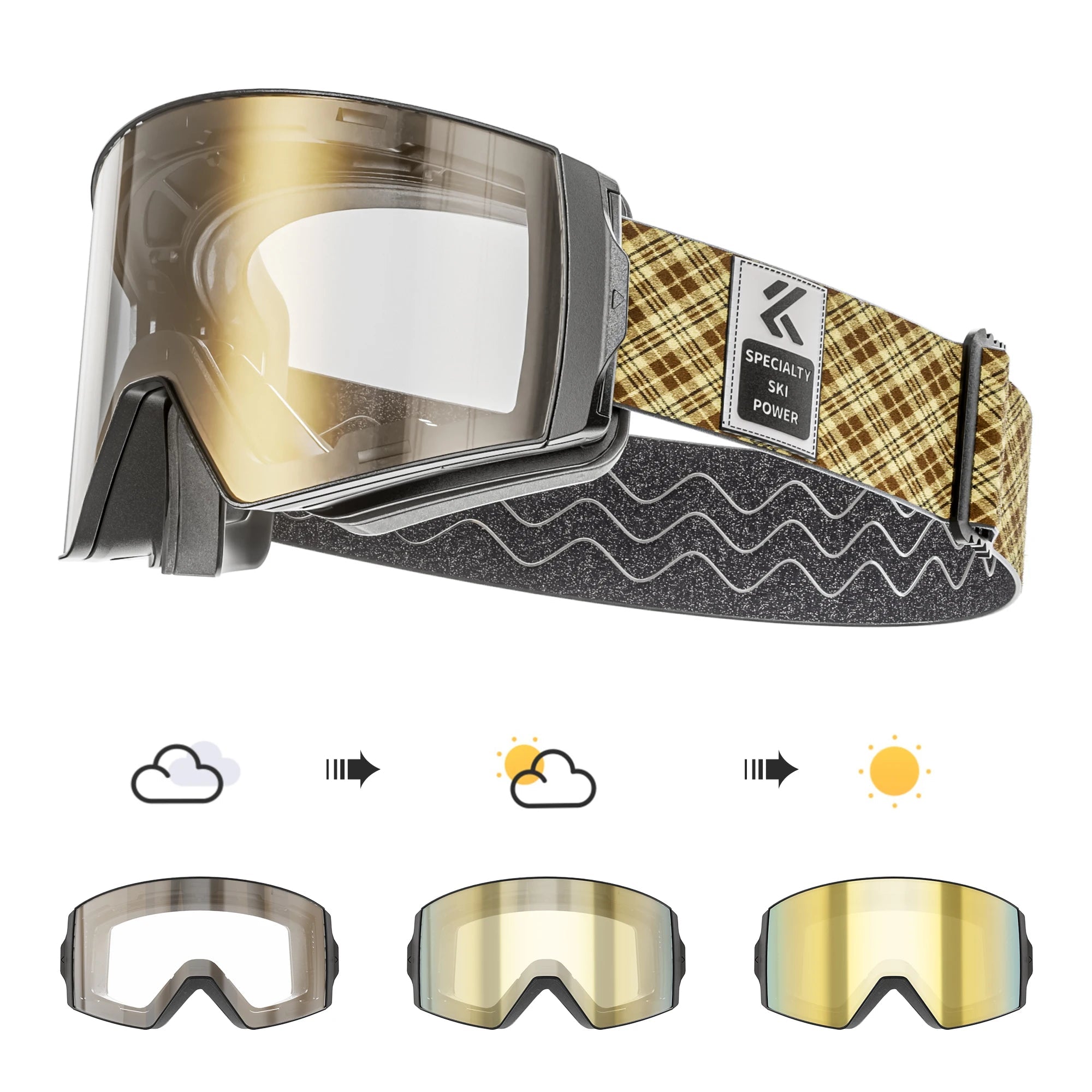 Photochromic Otg Ski Goggles With Magnetic Lens Uv400 Anti Fog 1005008169217334-DZ-K721-Q-01