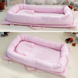 Portable Baby Bassinet Lounger for Co-Sleeping Newborn Cri, Portable Baby Travel Bed, Soft Cotton Toddler Bed