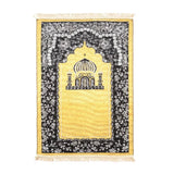 Portable Muslim Prayer Rug With Fringe Tassels Non Slip Backing 1005006499811927-C