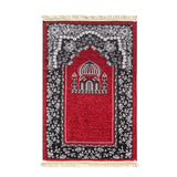 Portable Muslim Prayer Rug With Fringe Tassels Non Slip Backing 1005006499811927-C