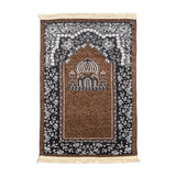 Portable Muslim Prayer Rug With Fringe Tassels Non Slip Backing 1005006499811927-C