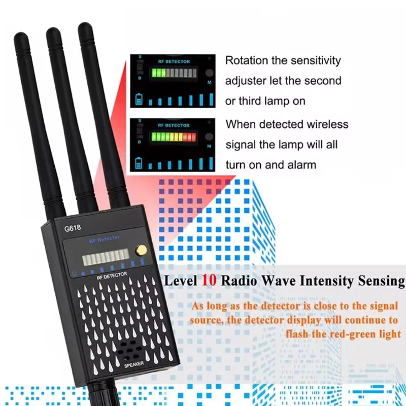 Portable Rf Signal Detector With Antennas For Gps Trackers And Cameras 1005008523857605-G618