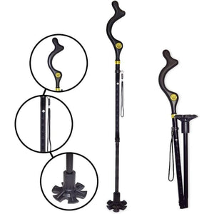 Lightweight Telescopic Folding Walking Cane with 360° Traction Tip