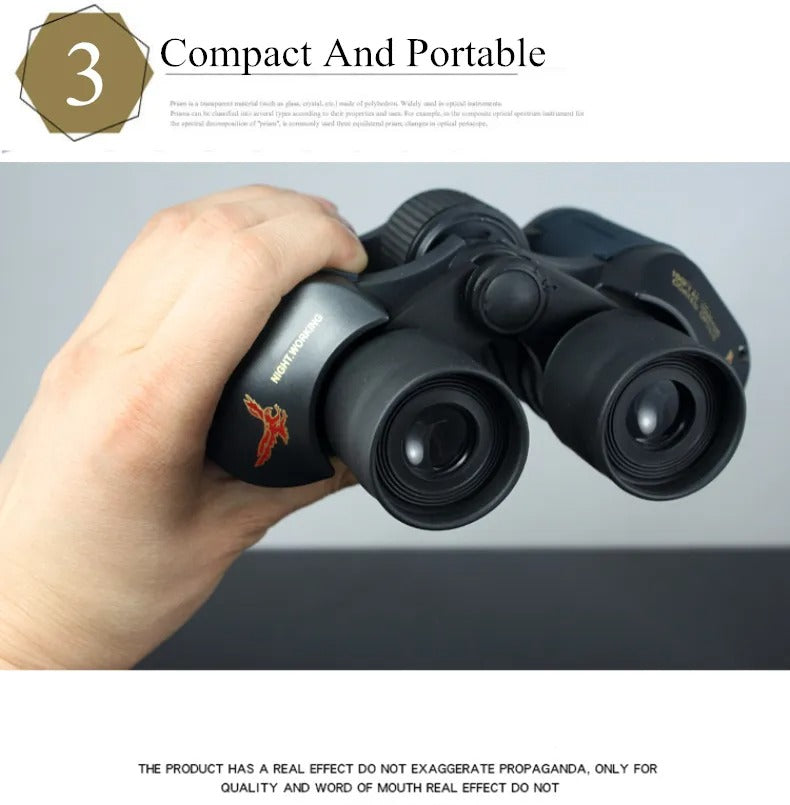 Professional Night Vision Infrared Long-Range Binoculars, Telescope 60X60 HD Vision Binoculars High Power