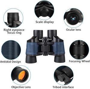 Professional Night Vision Infrared Long-Range Binoculars, Telescope 60X60 HD Vision Binoculars High Power