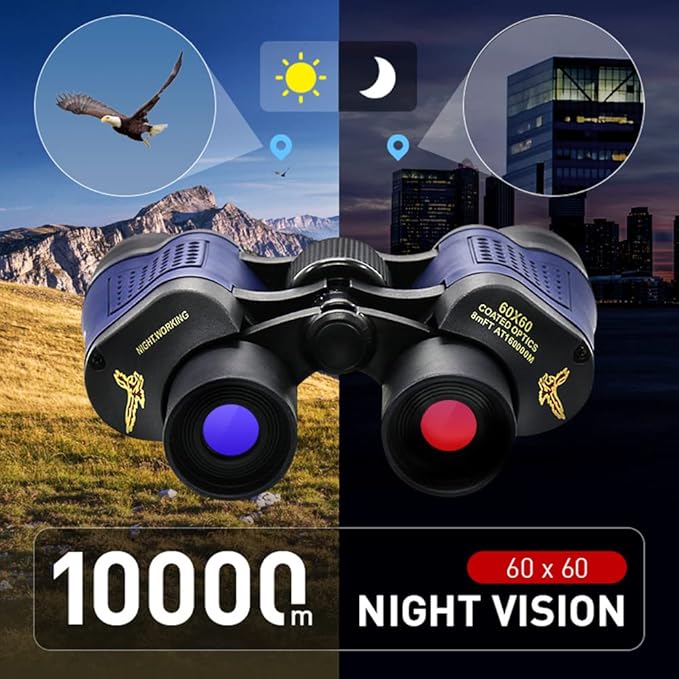 Professional Night Vision Infrared Long-Range Binoculars, Telescope 60X60 HD Vision Binoculars High Power