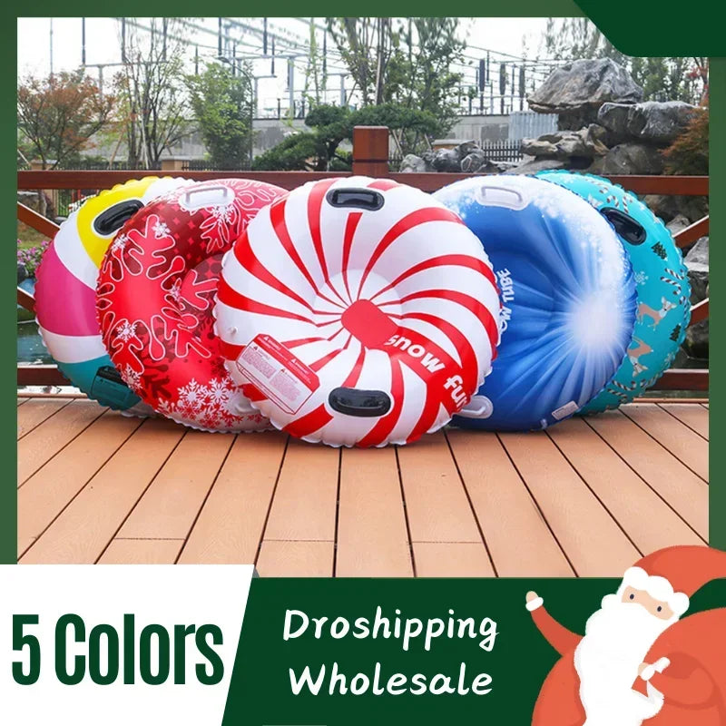Pvc Inflatable Snow Tube Sled Ring With Safety Handles 1005008575869671-A-Blue
