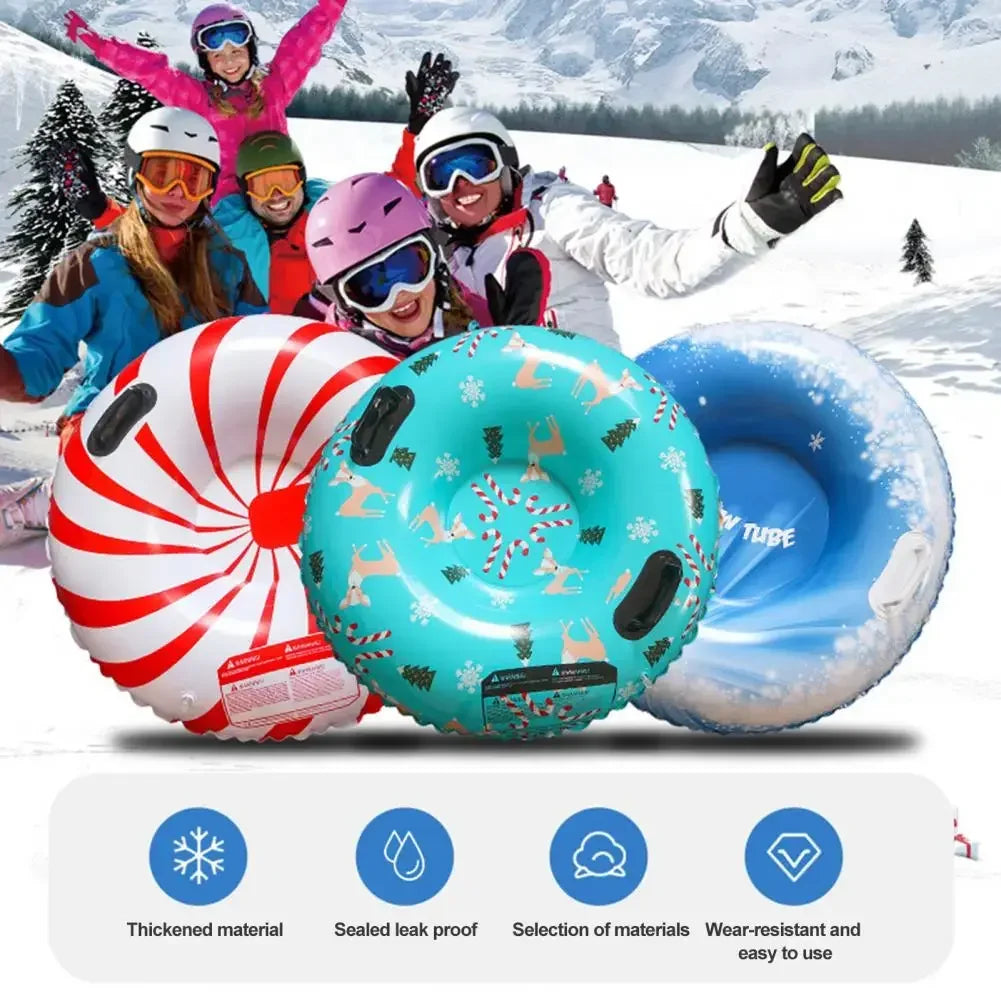 Pvc Inflatable Snow Tube Sled Ring With Safety Handles 1005008575869671-A-Blue