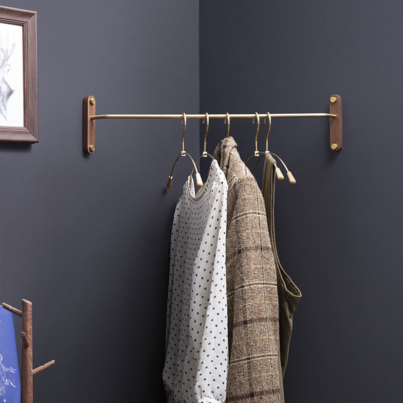 Wall-Mounted Bedroom Corner Clothes Rack For Space Saving