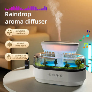 Raindrop Aroma Humidifier Essential Oil Diffuser With Colorful Light White Noise 1005010114636148-US