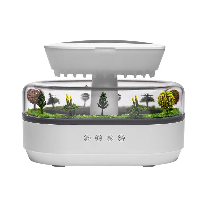 Raindrop Aroma Humidifier Essential Oil Diffuser With Colorful Light White Noise 1005010114636148-US