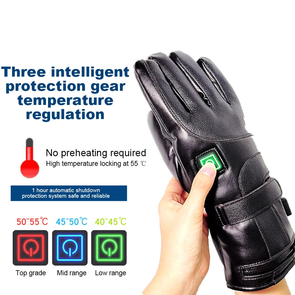 Rechargeable Heated Touchscreen Gloves With Three Temperature Levels For Outdoor Sports 1005010611677913-al