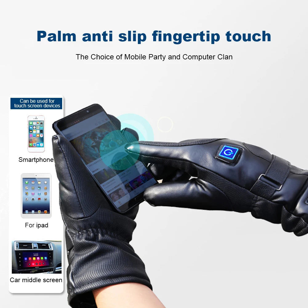 Rechargeable Heated Touchscreen Gloves With Three Temperature Levels For Outdoor Sports 1005010611677913-al