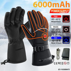 Rechargeable Heated Waterproof Touchscreen Gloves With Batteries For Skiing Motorcycling 1005009945599517-HG1-Grey