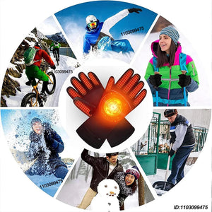 Rechargeable Heated Winter Gloves With 3 Temperature Settings Waterproof Windproof 1005009945519487-HG4-Grey
