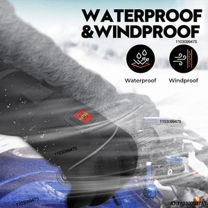 Rechargeable Heated Winter Gloves With 3 Temperature Settings Waterproof Windproof 1005009945519487-HG4-Grey