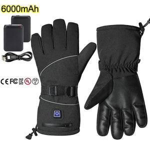 Rechargeable Heated Winter Gloves With 3 Temperature Settings Waterproof Windproof 1005009945519487-HG4-Grey