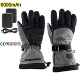 Rechargeable Heated Winter Gloves With 3 Temperature Settings Waterproof Windproof 1005009945519487-HG4-Grey