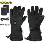 Rechargeable Heated Winter Gloves With 3 Temperature Settings Waterproof Windproof 1005009945519487-HG4-Grey