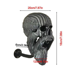 Resin Skull Helmet Holder Wall Mount for Motorcycle & Gear