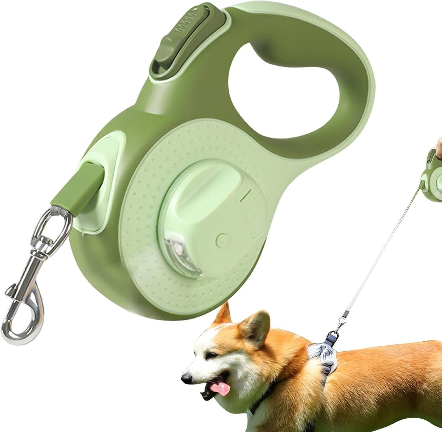 Retractable Dog Leash With Flashlight, 4 In 1 Dog Leash Retractable, Anti-Slip Handle