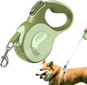 Retractable Dog Leash With Flashlight, 4 In 1 Dog Leash Retractable, Anti-Slip Handle