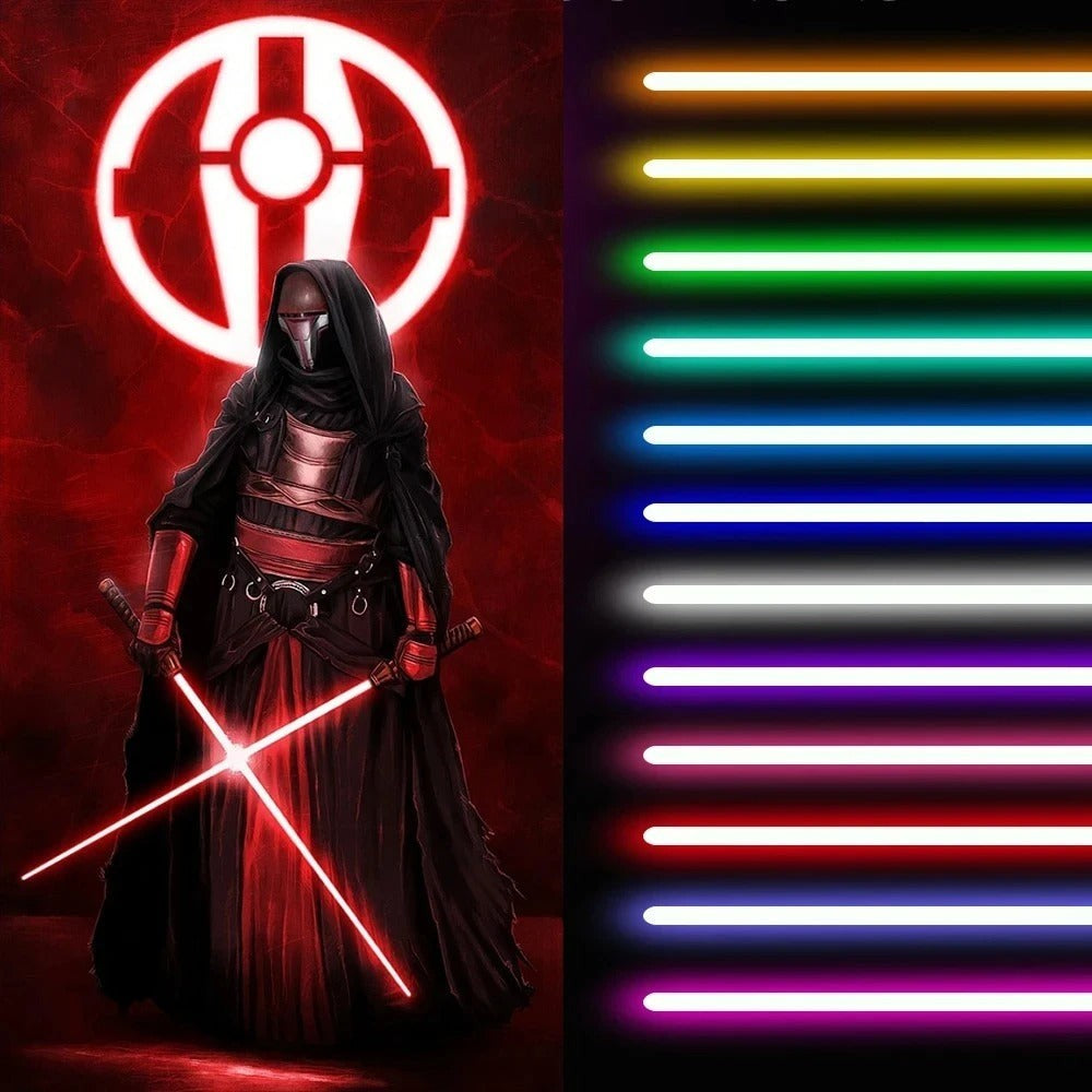 RGB Metal Lightsaber Toy with Sound, 14 Colors, USB Charge