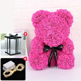 Rose Teddy Bear With Box Lights For Valentines Gifts For Her 1005006439133182-Flesh Pink