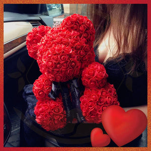 Rose Teddy Bear With Box Lights For Valentines Gifts For Her 1005006439133182-Flesh Pink