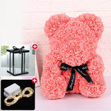 Rose Teddy Bear With Box Lights For Valentines Gifts For Her 1005006439133182-Flesh Pink
