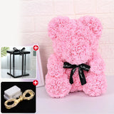 Rose Teddy Bear With Box Lights For Valentines Gifts For Her 1005006439133182-Flesh Pink