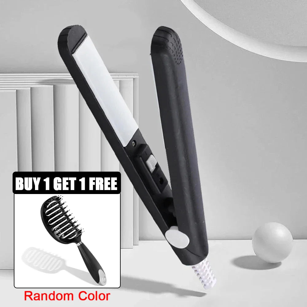 Mini Dual Voltage Hair Straightener & Curler