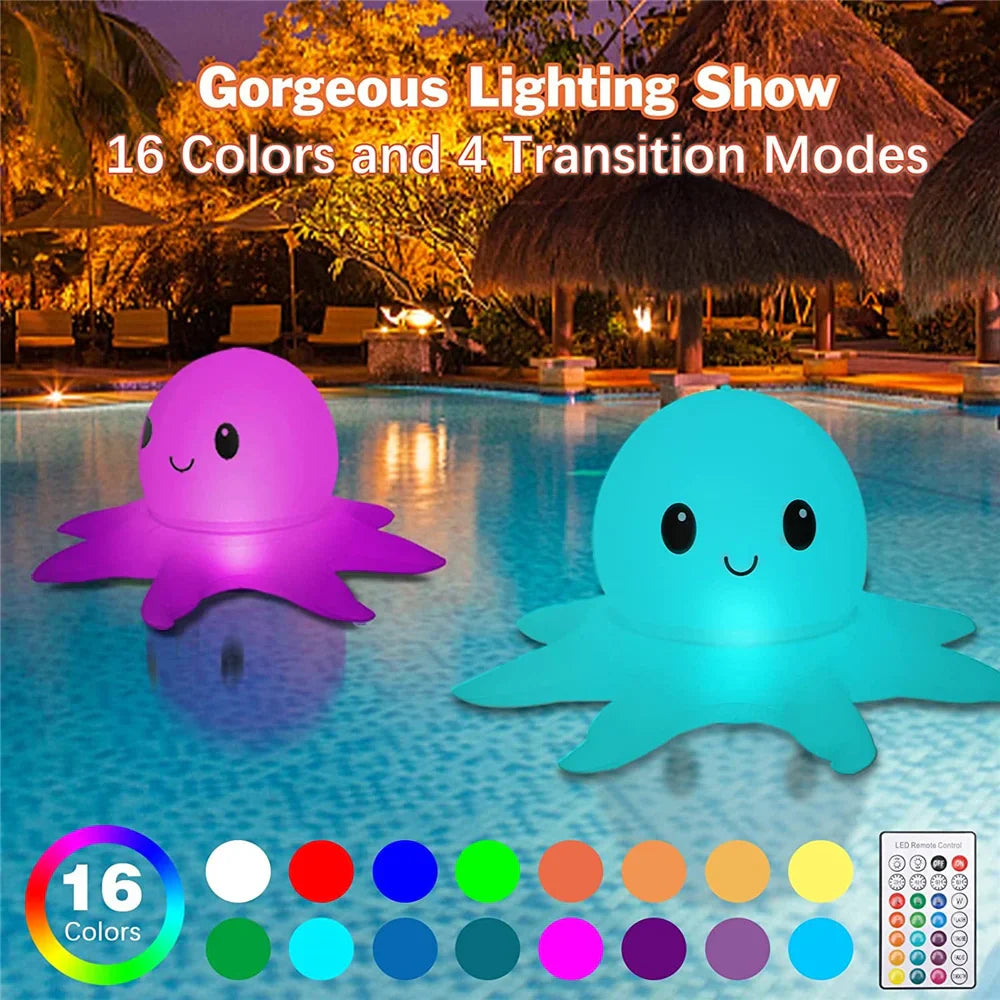Solar Floating Pool Lights, IP68 Waterproof with 16 Colors