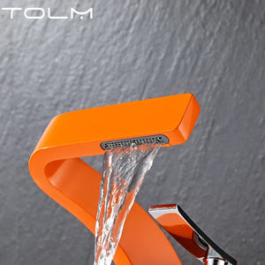 Modern Bathroom Waterfall Faucet with Single Handle