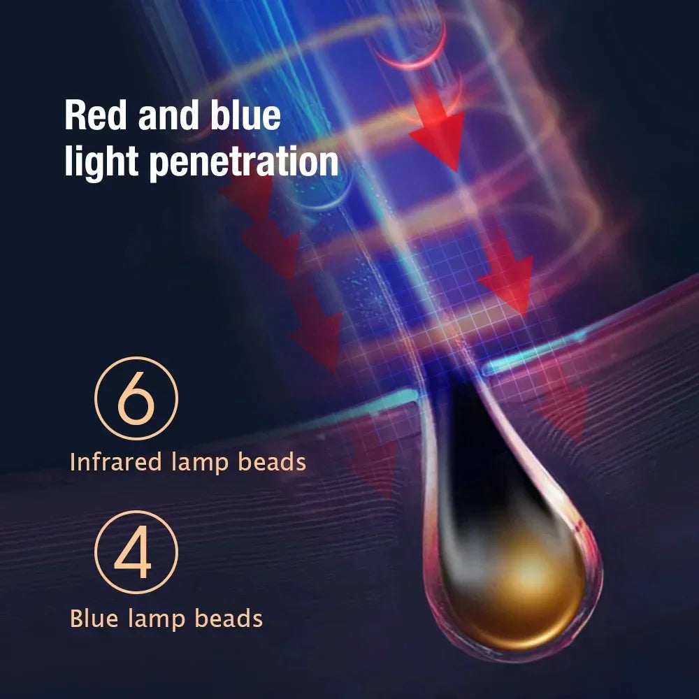 Microcurrent Scalp Massage Comb with LED Light Therapy