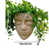 Creative Resin Wall Planter with Drainage Hole