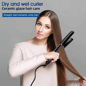 2-in-1 Ceramic Hair Straightener & Curler Tool