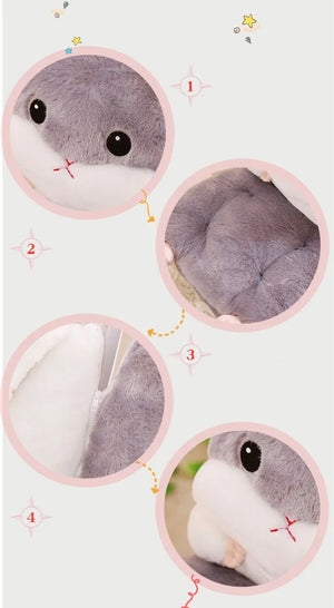 Hamster Shape Plush Cushion Seat Hand Warmer