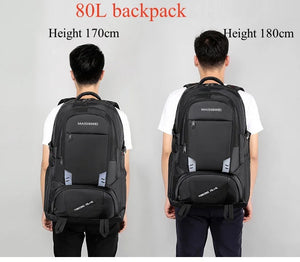 Outdoor Waterproof Hiking Backpack Large Capacity 80L
