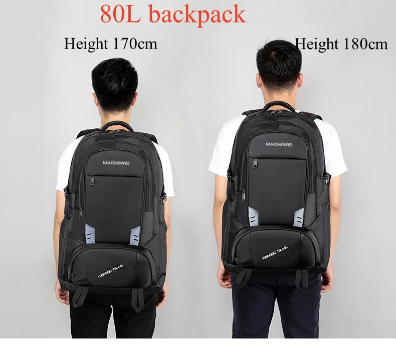 Outdoor Waterproof Hiking Backpack Large Capacity 80L