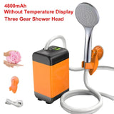 Portable Camping Shower Pump With Digital Display And Adjustable Head